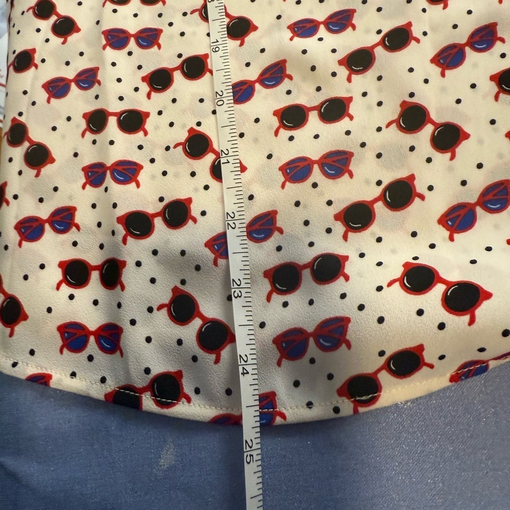 Talbots Multicolored Blouse With Black Trim And S… - image 5